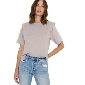 Pistola Brileigh Padded Pleated Top T-Shirt NWT Size Small Modern Cotton